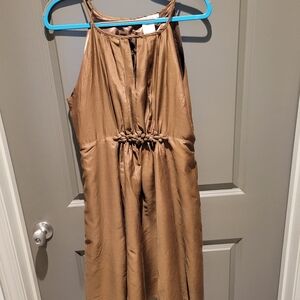 Solitaire brown silk dress (size 2X)